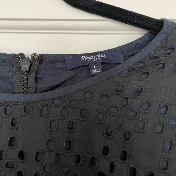 Madewell black happening eyelet cutout mini dress - Picture 4 of 4